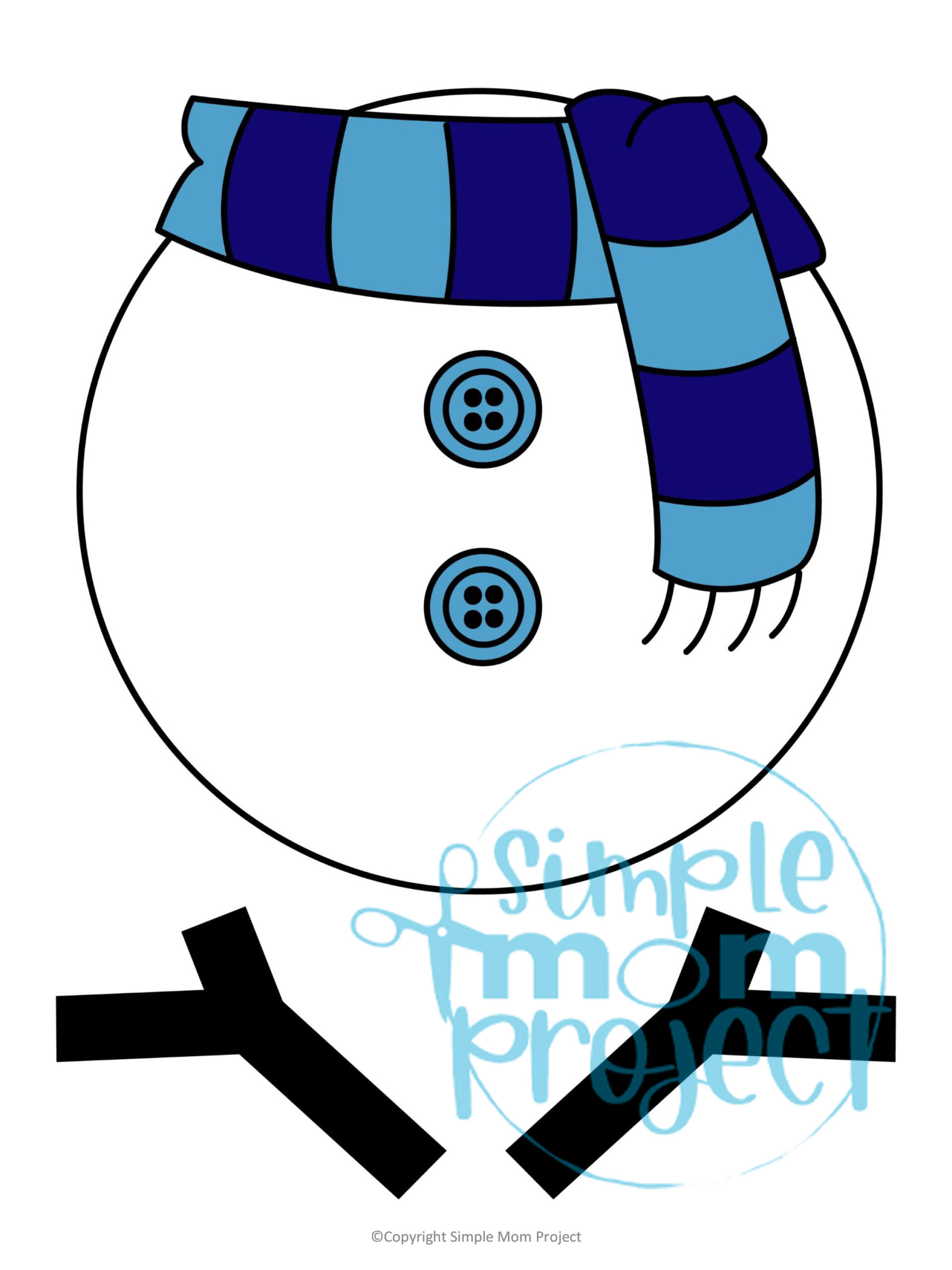 Free to Print Cut and Paste Snowman Craft Template – Simple Mom Project