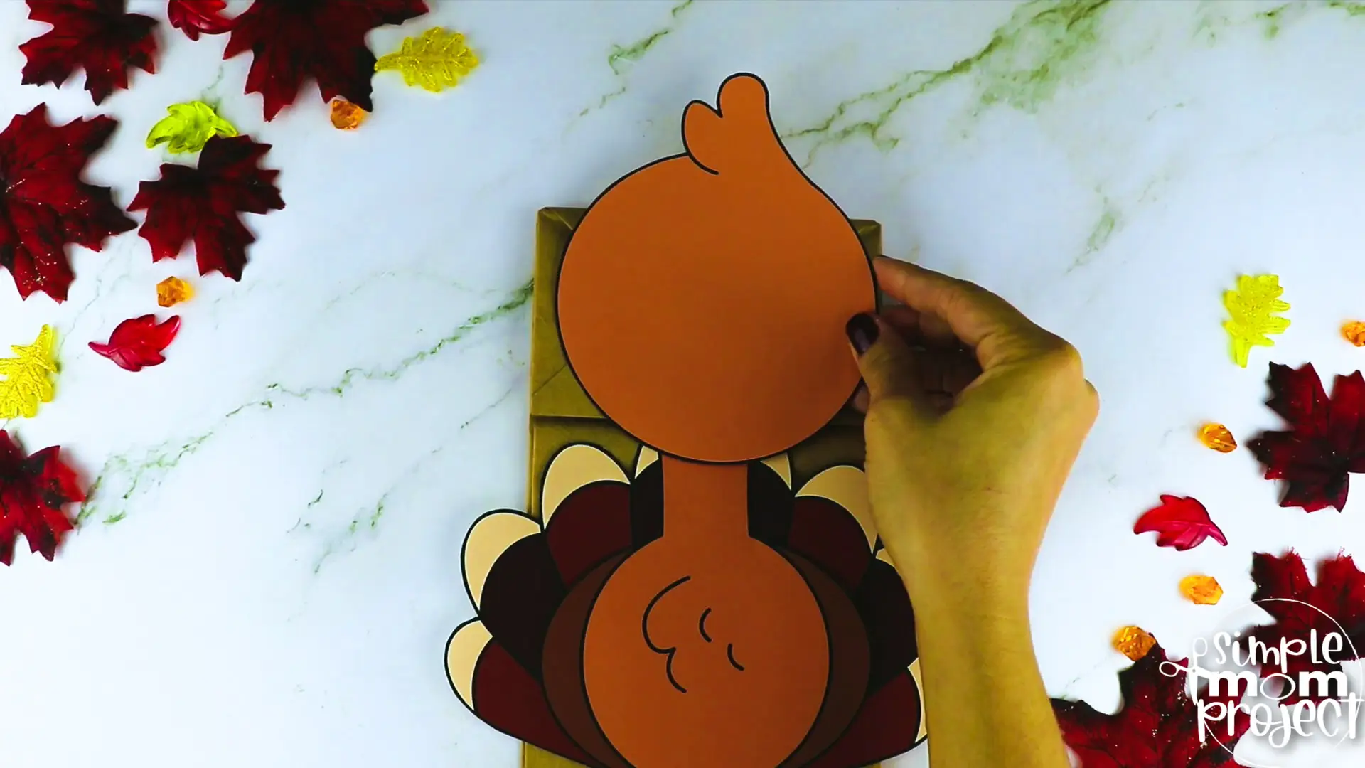 Printable Turkey Paper Bag Puppet Craft for Kids, Preschoolers, Toddlers, kindergarten elementary fall crafts autumn crafts 10
