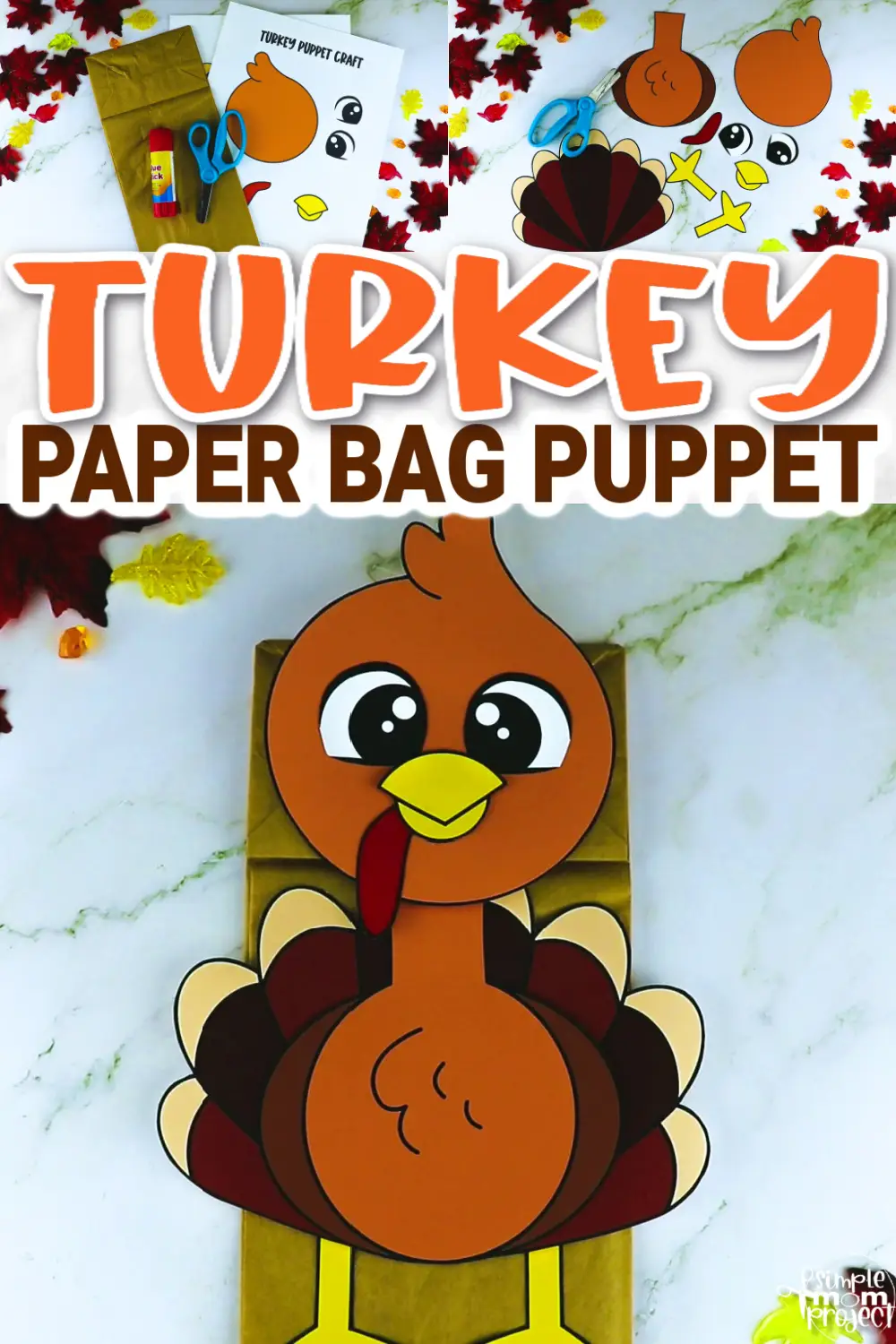 Printable Turkey Paper Bag Puppet Template – Simple Mom Project