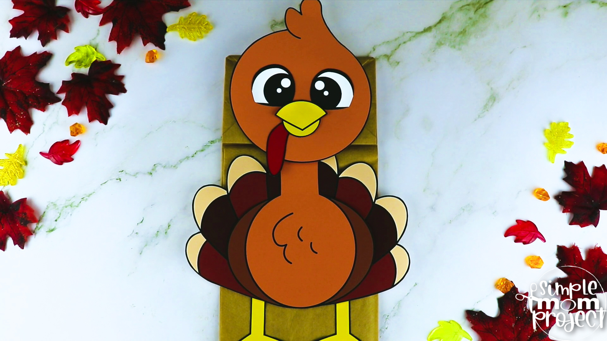 Printable Turkey Paper Bag Puppet Template – Simple Mom Project