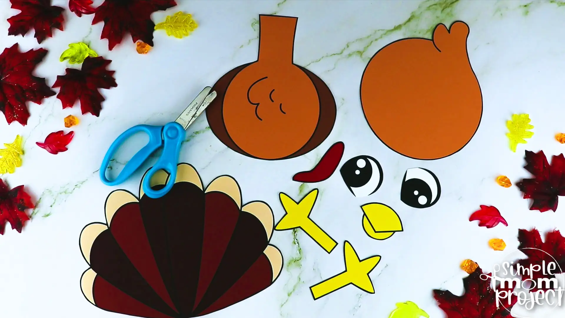 Printable Turkey Paper Bag Puppet Craft for Kids, Preschoolers, Toddlers, kindergarten elementary fall crafts autumn crafts 6