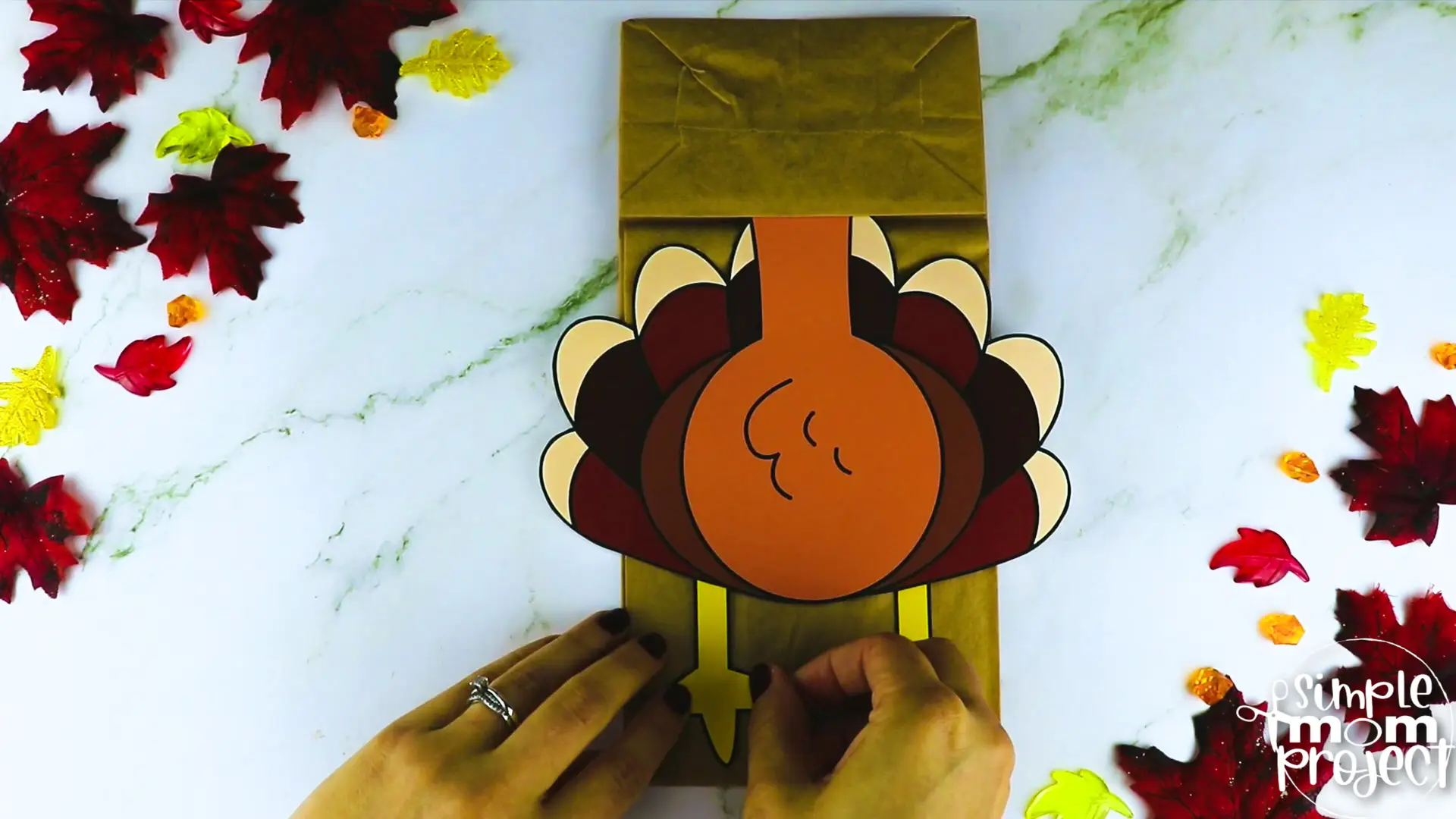 Printable Turkey Paper Bag Puppet Craft for Kids, Preschoolers, Toddlers, kindergarten elementary fall crafts autumn crafts 9