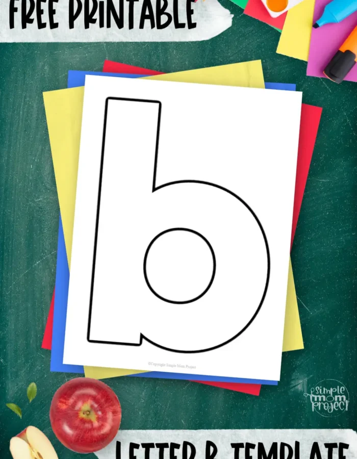 Looking for an easy printable template that will teach your kids the lowercase letter b? This free printable lowercase letter b template is great to include in your alphabet lessons or coloring activities. It’s a black and white lowercase letter b that will encourage your kids to learn the /b/ sound or how to write it. Recite words that start with the letter b like bat, bee, butterfly and so on while your kids are working on this lowercase alphabet template.