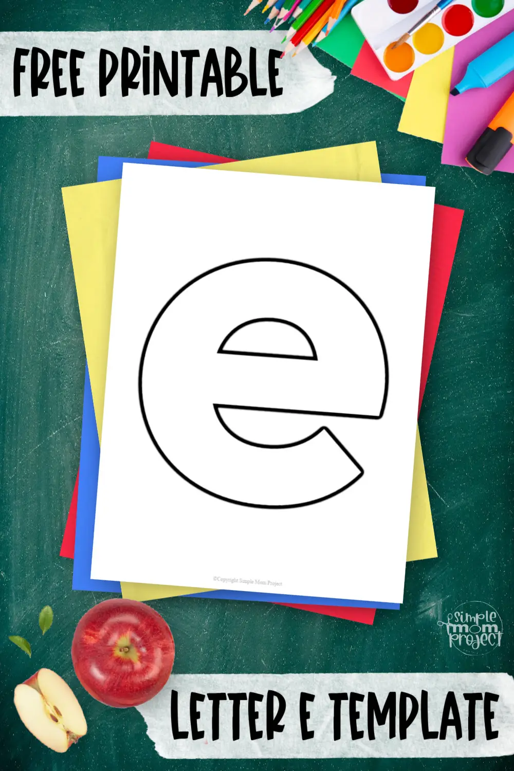 If your preschooler is studying the lowercase letters, be sure to include this blank printable lowercase letter e template for kids. Making this fun printable letter e template improves their fine motor skills, coloring skills, hand-eye coordination, focus and creativity. Encourage them to practice writing the small letter e or help them list down basic words that begin with the letter e. Grab a few supplies and print this lowercase letter e template now!