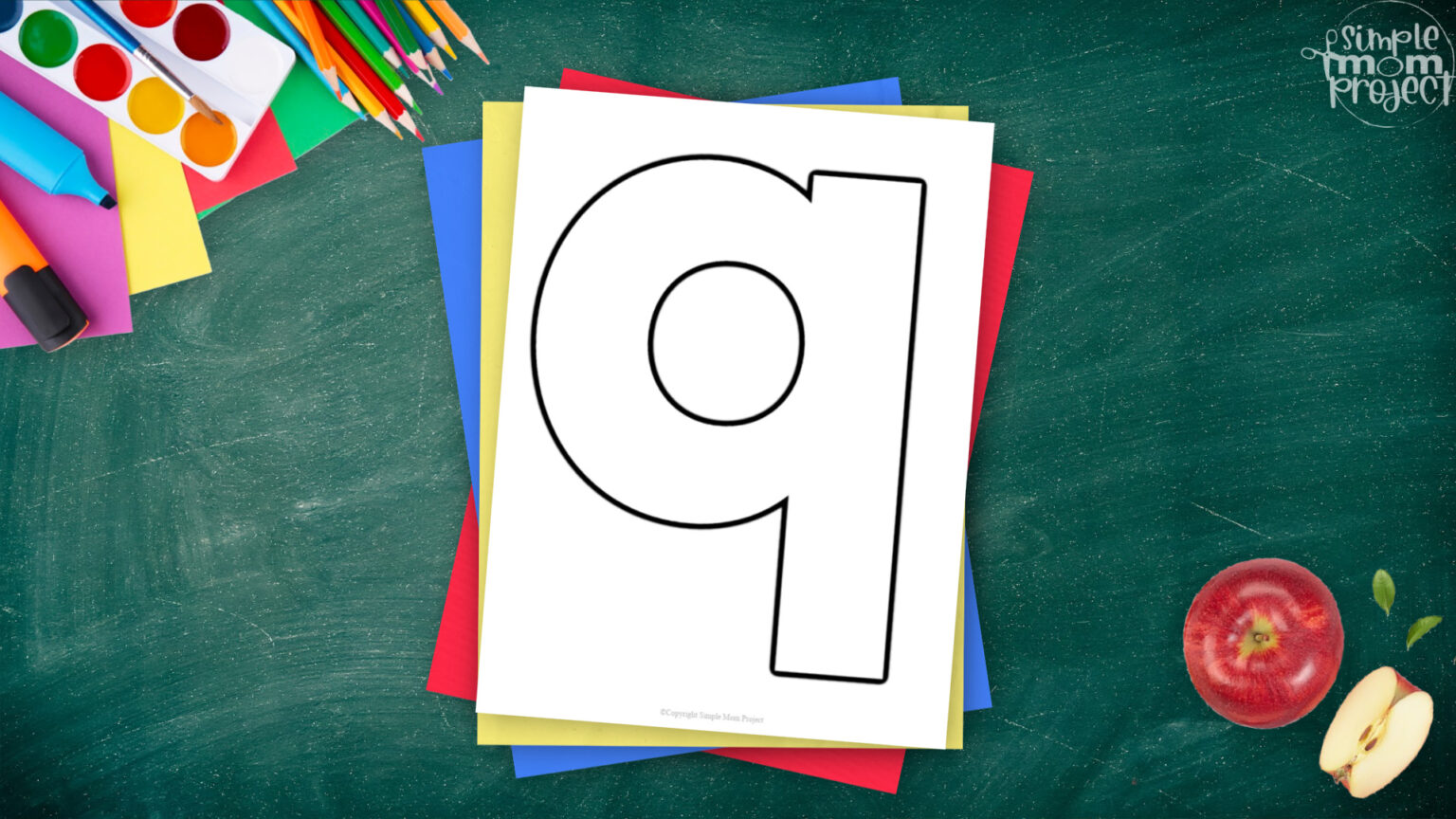 Free printable lowercase letter q template simple mom project