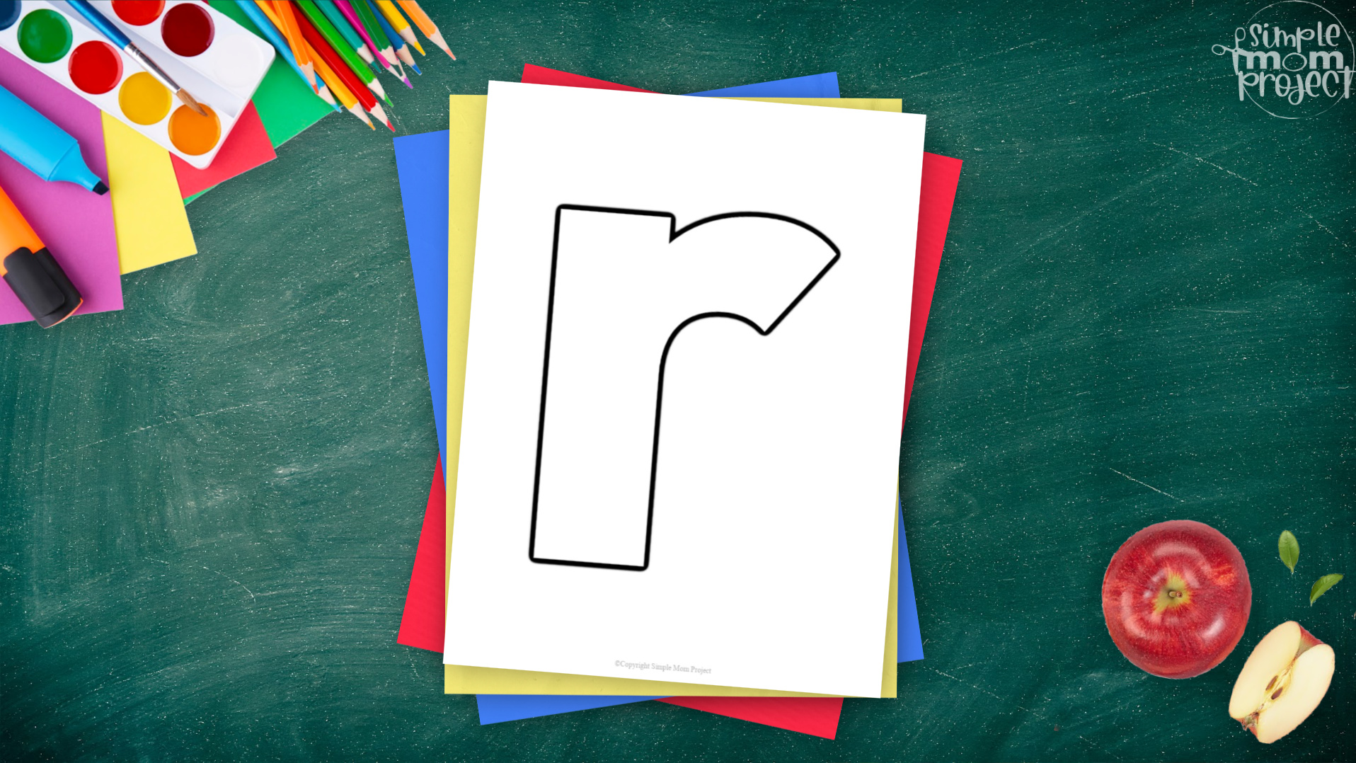 bubble letter r