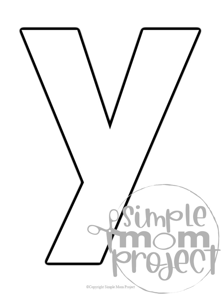 Free Printable Lowercase Letter y Template Simple Mom Project