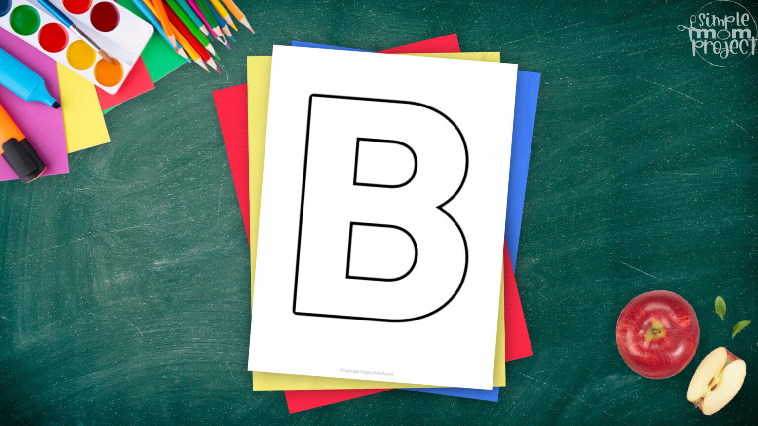 Free Printable Uppercase Letter B Template – Simple Mom Project