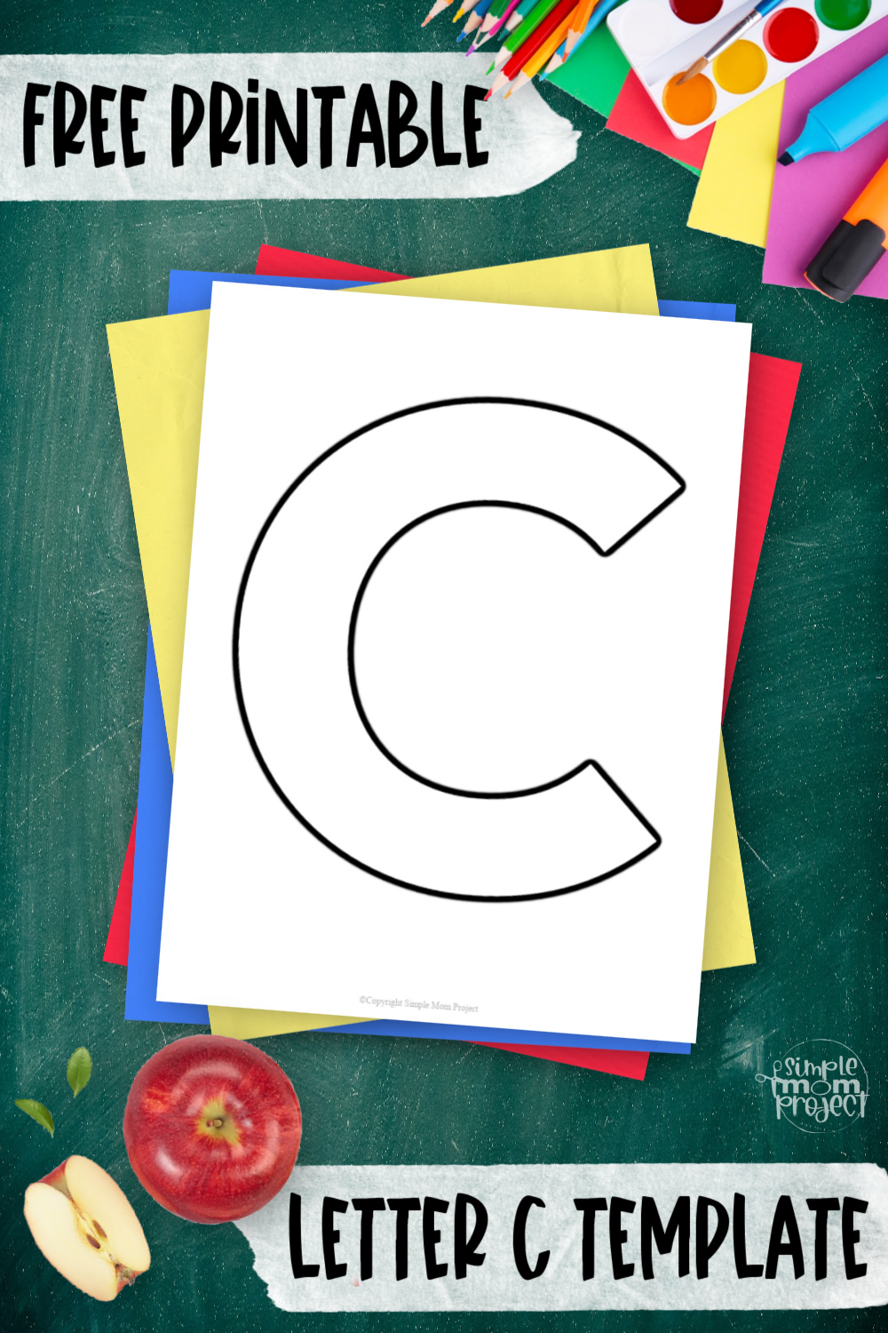 Free Printable Uppercase Letter C Template Simple Mom Project