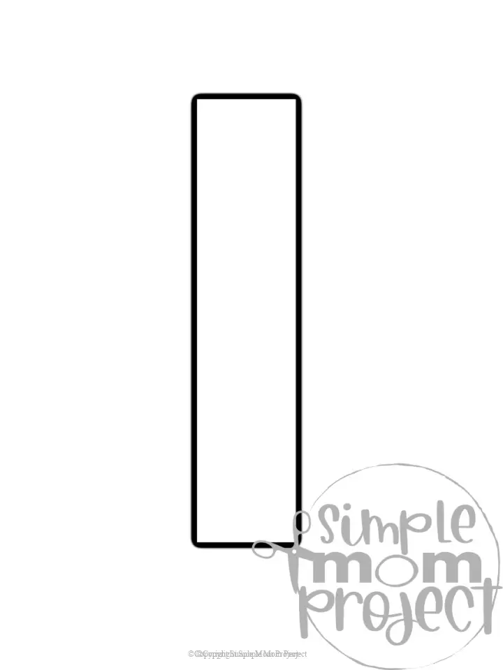 Printable upper case letter I template for letter I crafts for kindergarten, toddler, preschool, homeschool, alphabet crafts 1