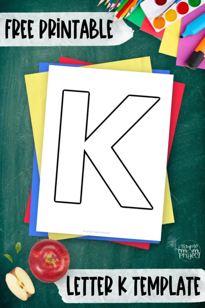 Looking for a fun letter K template to include in your alphabet lessons? Then, try this free printable uppercase letter K template for kids. It’s a black and white capital letter K that’s easy to fill in with different colors. Cut out the letter K and use it as a tracing worksheet, stencil, decoration, visual aid and other useful crafts. Once your child is done with our printable, encourage them to list down a few words that begin with the letter K such as king, kangaroo, kite and so on. Kids will surely love making this black and white uppercase letter K template!