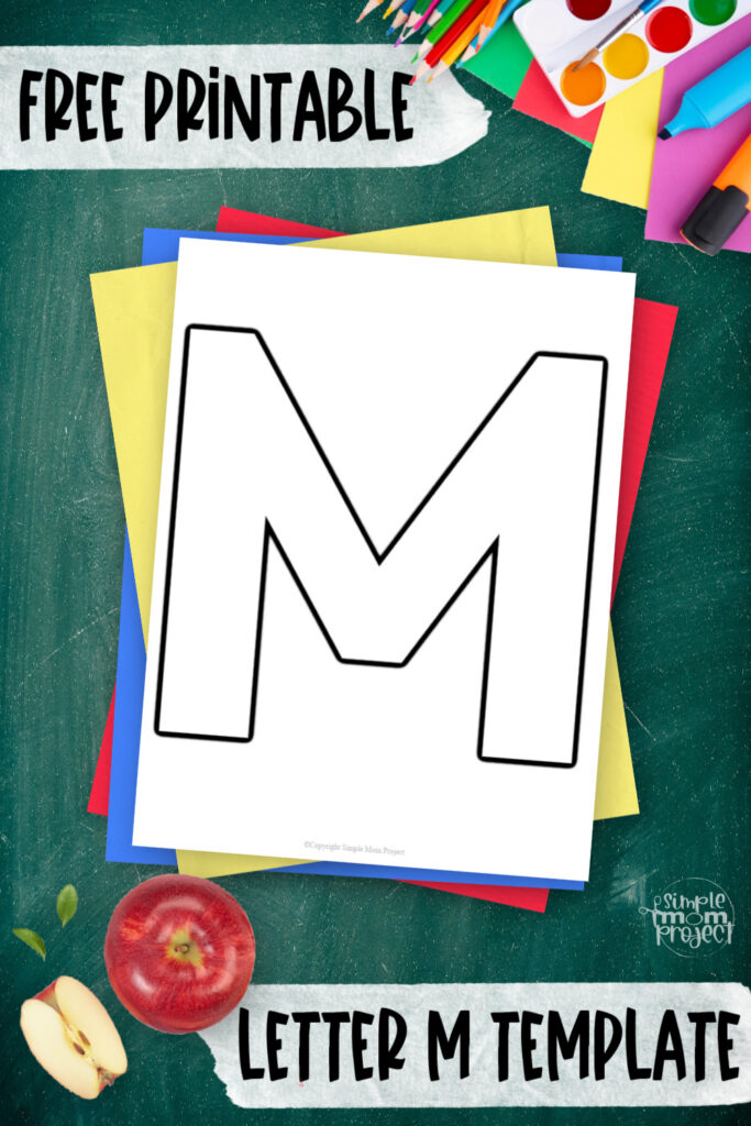 Free Printable Uppercase Letter M Template Simple Mom Project