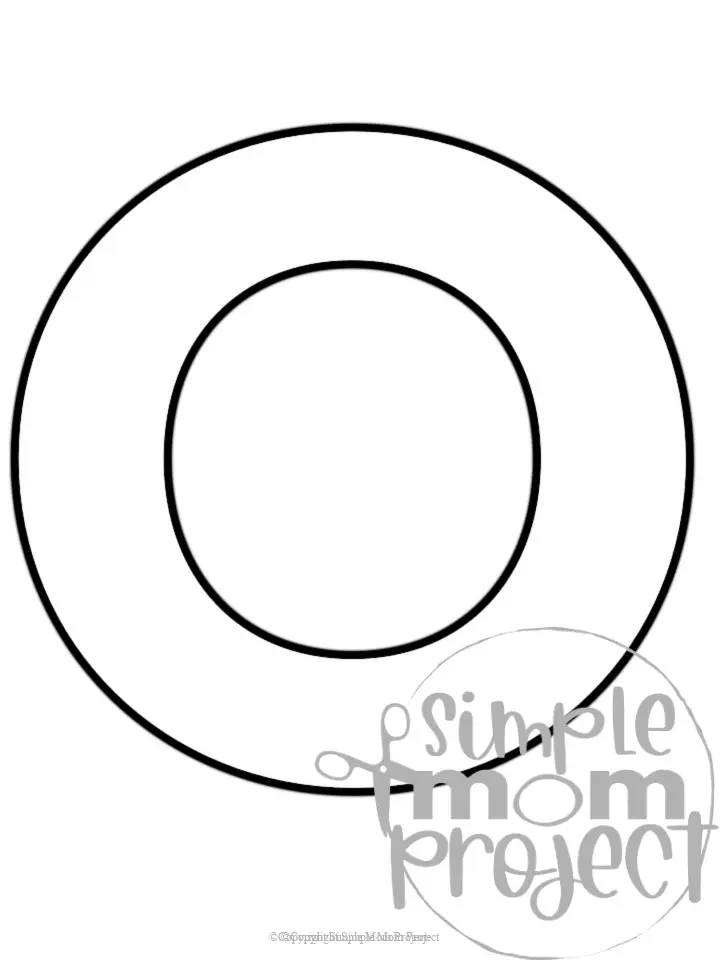 Printable upper case letter O template for letter O crafts for kindergarten, toddler, preschool, homeschool, alphabet crafts 1