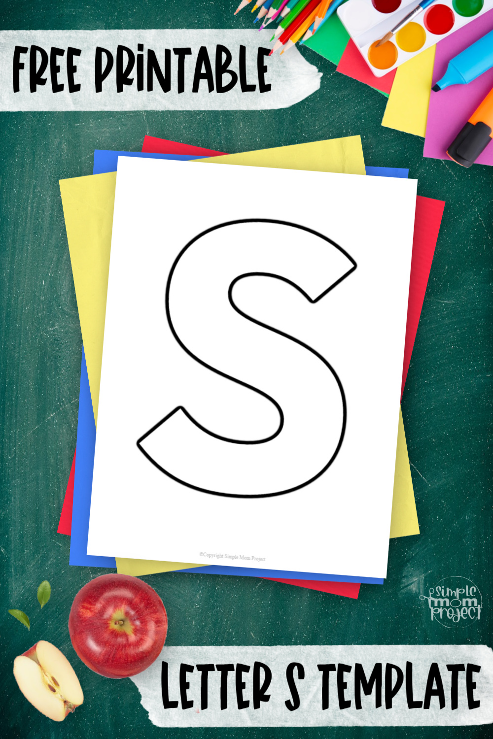 Free Printable Uppercase Letter S Template Simple Mom Project