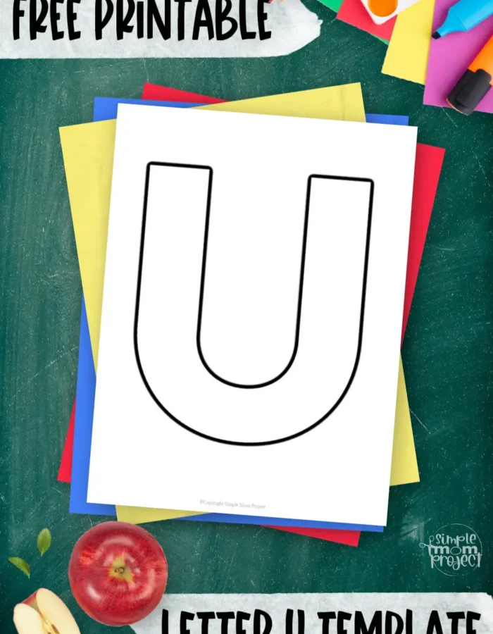 If your kids are studying the alphabet letters, be sure to include this printable black and white uppercase letter U template. This blank printable letter U template is perfect for coloring, tracing, stencil, visual aid and other useful crafts. Working on this preschool printable alphabet letter U template improves children’s fine motor skills, hand-eye coordination, letter recognition, focus and creativity. When your kids are done, try our printable umbrella craft. This uppercase letter U template is so easy but bring tons of fun for the whole class.
