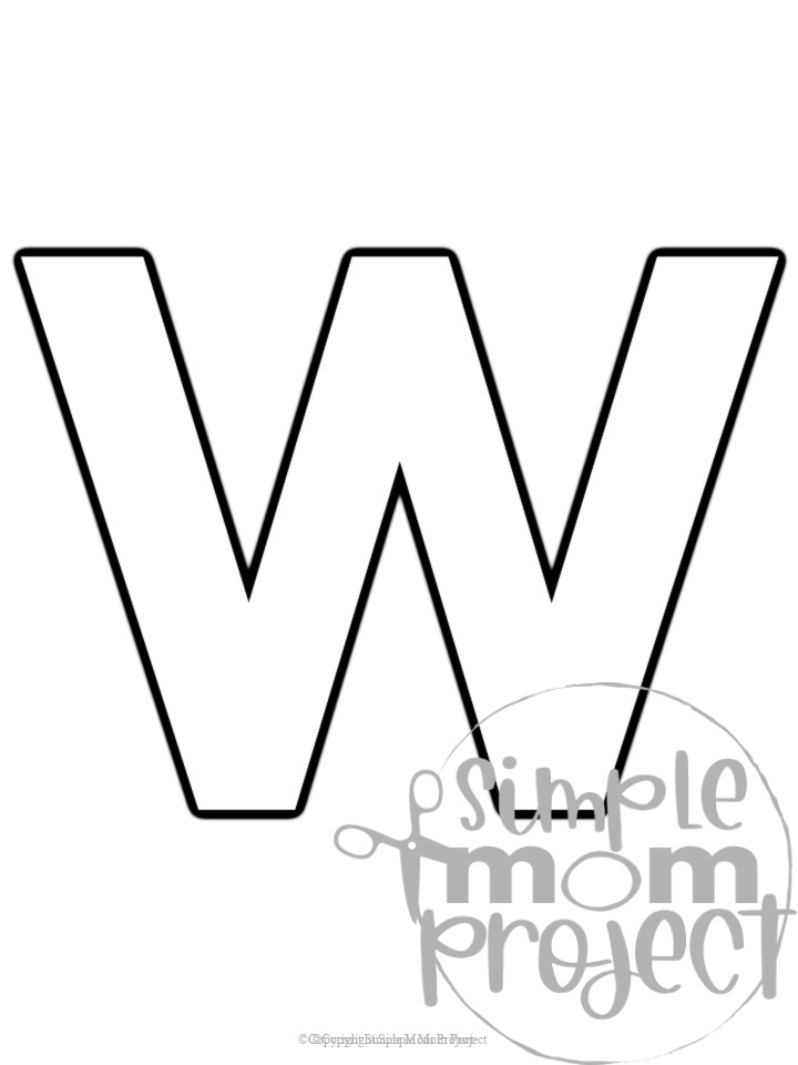 Letter W Template