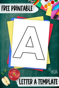 Free Printable Uppercase Letter A Template – Simple Mom Project