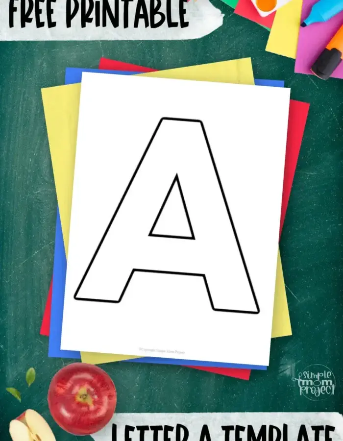 Are you looking for a fun and easy way to teach the uppercase letter A? Use this blank printable uppercase letter A template now. Cut out the free printable upper A template and use it for coloring, letter stencils, letter tracing or crafts. It’s the perfect alphabet worksheet to include in your letter recognition activities for preschool and kindergarten kids. Grab a copy of your free printable letter A template today!