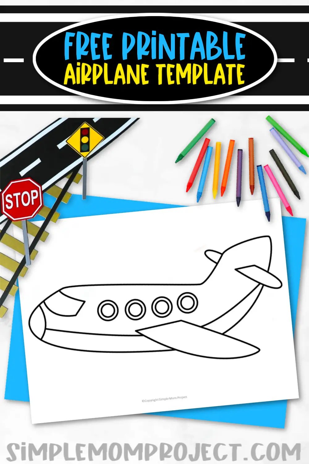 Looking for a quick and fun template for your cute kids? Then, this printable airplane template is exactly what you needed! It’s a black and white airplane drawing perfect to fill in with different colors. Combine our blank printable airplane template with recycled materials to form a variety of craft projects. Download and print your easy printable airplane templates today!