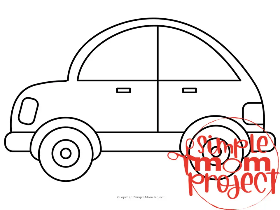 Printable Car Template for Kids Community Helper Crafts Vehicle Crafts Transportation Crafts Elementary, Kindergarten, Preschool 1