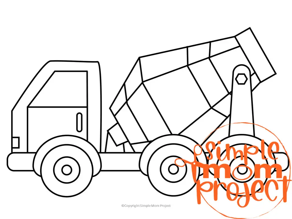 Printable Cement Template for Kids Community Helper Crafts Vehicle Crafts Transportation Crafts Elementary, Kindergarten, Preschool 1