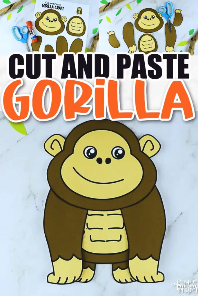 Looking for an easy cut-and-paste craft to teach your kids the letter G? This fun printable gorilla craft template is suitable for kids of all ages, from toddlers, preschoolers to kindergarteners. Include this simple gorilla shape template to your alphabet lessons, animal decorations, coloring or craft activities. Click now to grab your own printable gorilla template!