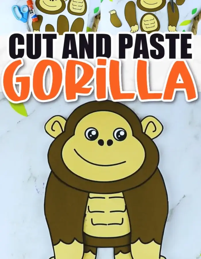 Looking for an easy cut-and-paste craft to teach your kids the letter G? This fun printable gorilla craft template is suitable for kids of all ages, from toddlers, preschoolers to kindergarteners. Include this simple gorilla shape template to your alphabet lessons, animal decorations, coloring or craft activities. Click now to grab your own printable gorilla template!