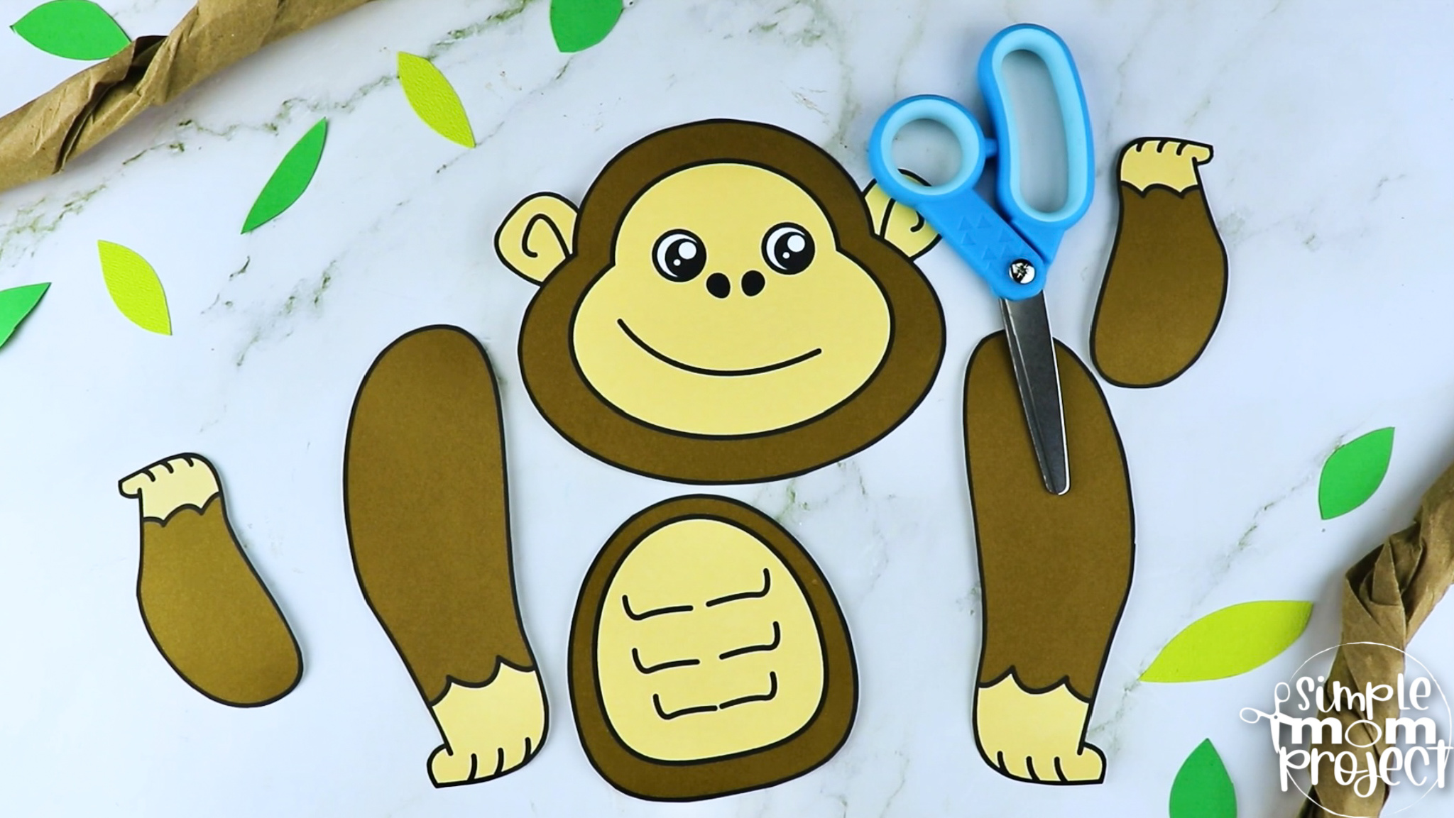 Printable Gorilla Craft Template 2023 