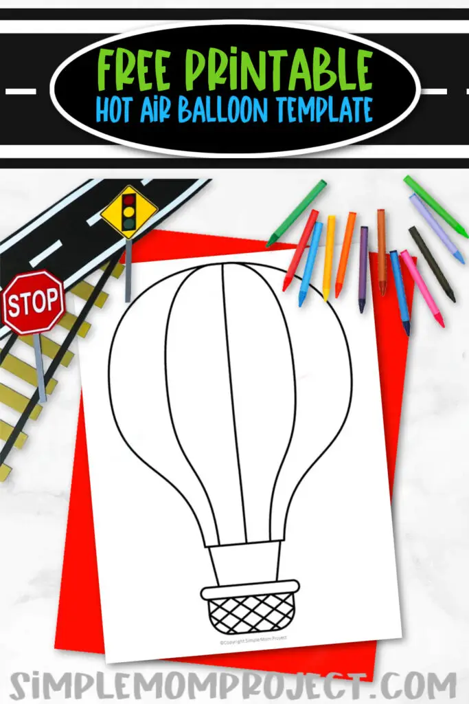 Are you looking for a unique mode of transportation to create for your kids? This black and white printable hot air balloon template is super easy and cute, making it perfect for kids of all ages. Combine the blank printable hot air balloon template with a few recycled materials to form cool crafts that kids can play with. Be sure to get your own hot air balloon template today!