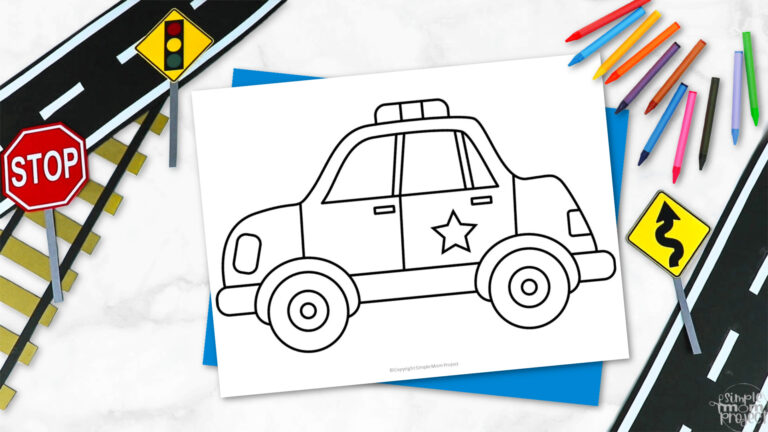Free Printable Police Car Template – Simple Mom Project
