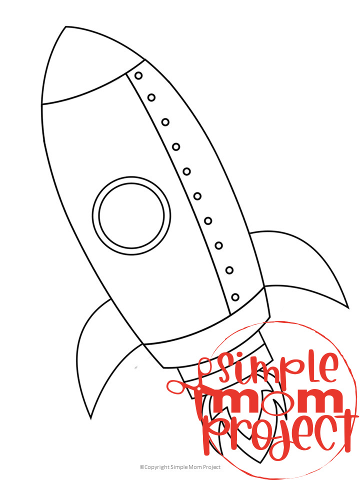 Free Printable Rocket Ship Template Simple Mom Project