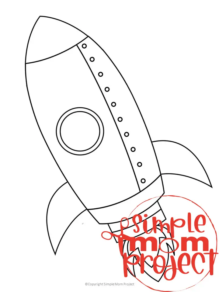 Printable Rocketship Template for Kids Community Helper Crafts Vehicle Crafts Transportation Crafts Elementary, Kindergarten, Preschool 1
