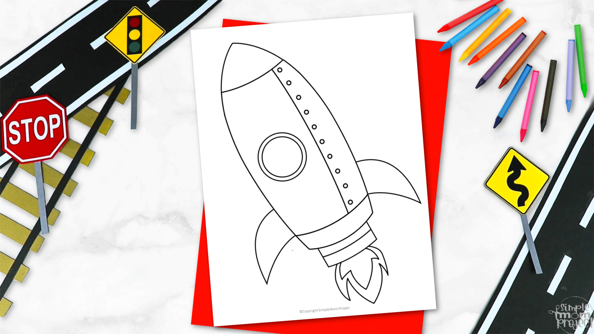 Free Printable Rocket Ship Template Simple Mom Project