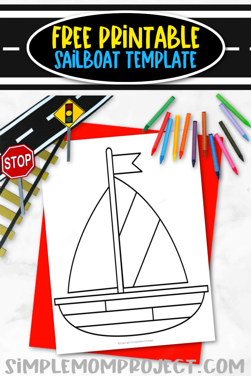 Free Printable Sailboat Template Simple Mom Project