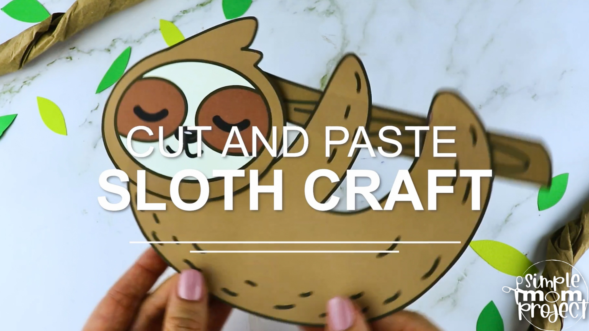 Printable Sloth Craft Template Simple Mom Project