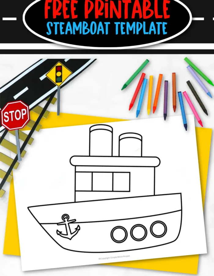 Are you looking for a fun paper boat craft template for your toddler, preschool and kindergarten kids? This simple printable steamboat template will keep your kids busy while you’re doing household chores. Include this steamboat printable template in your next lesson plans about vehicles or transportations. Take out all your crafting materials and grab our printable steamboat template today!