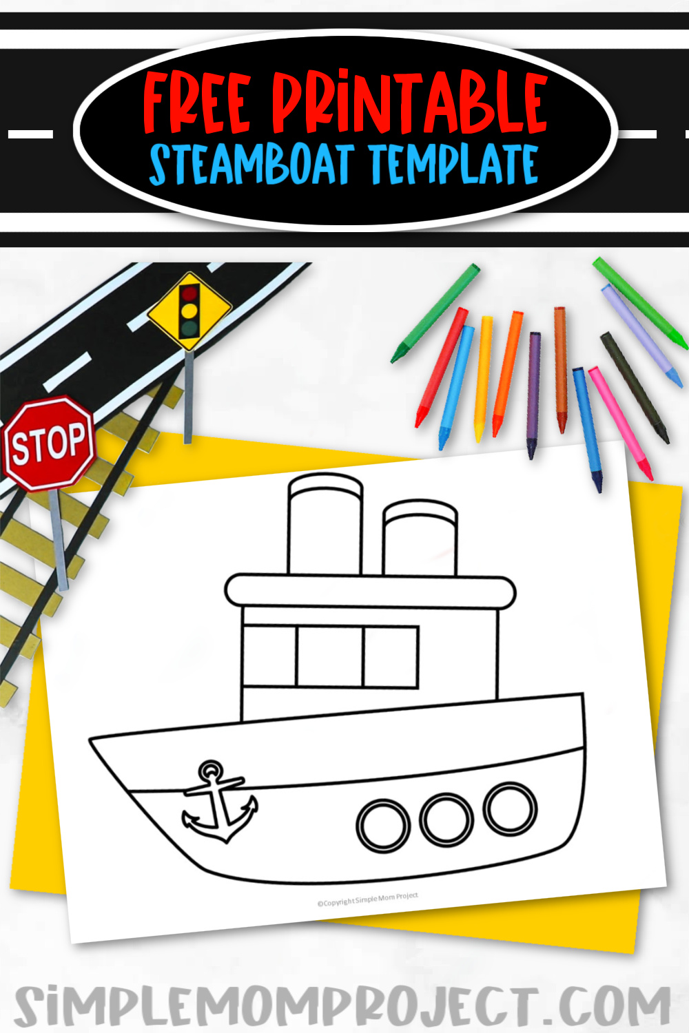 Printable Speedboat Craft Template Transportation Craft 