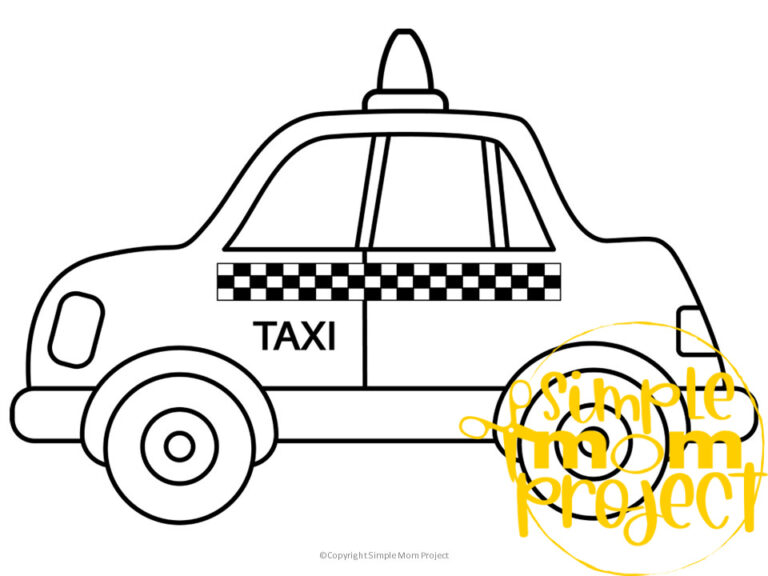 Free Printable Taxi Template Simple Mom Project