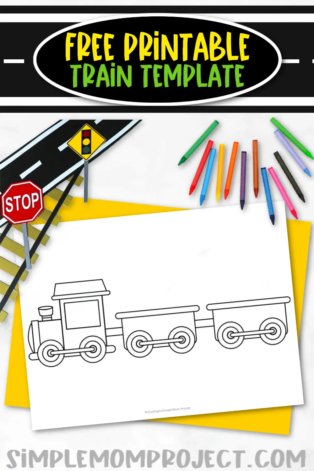 Printable Train Template for Kids Community Helper Crafts Vehicle Crafts Transportation Crafts Elementary, Kindergarten, Preschool 3