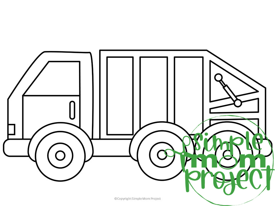 Free Printable Trash Truck Template Simple Mom Project