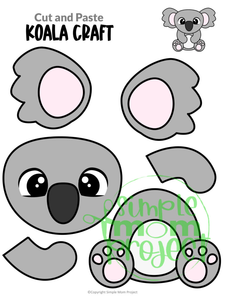 Printable Koala Craft Template – Simple Mom Project