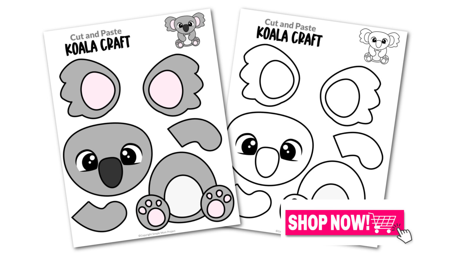 Printable Koala Craft Template Simple Mom Project Printable Koala Craft Template Simple Mom Project