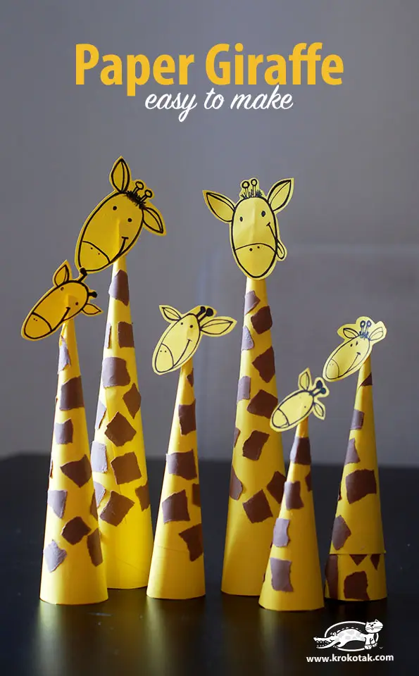 Paper Giraffes – so easy to make