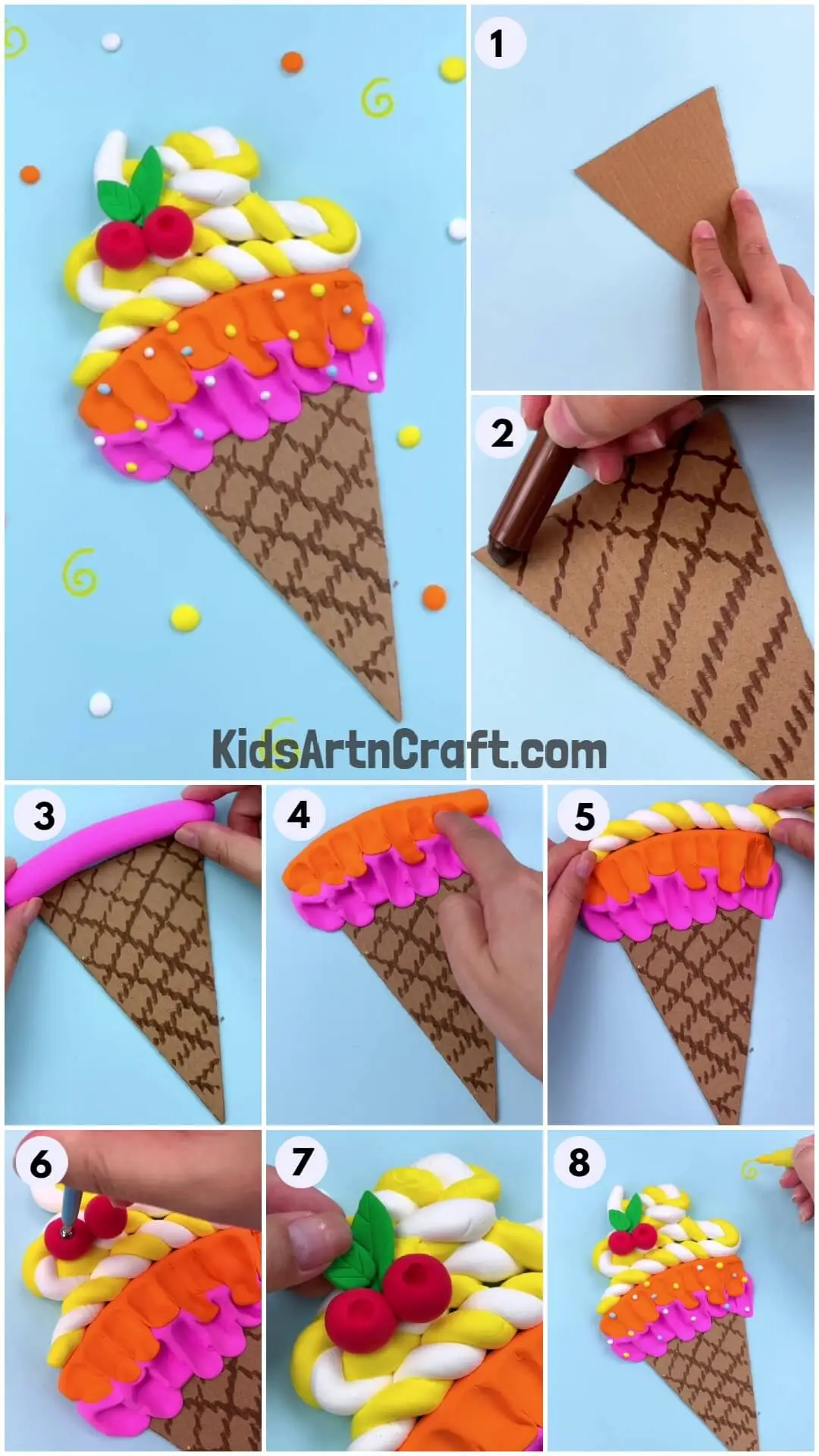 Fun Ice Cream Craft for Kids, preschoolers, toddlers, kindergartners, elementary