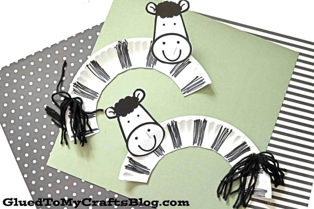 Paper Plate Zebra Craft