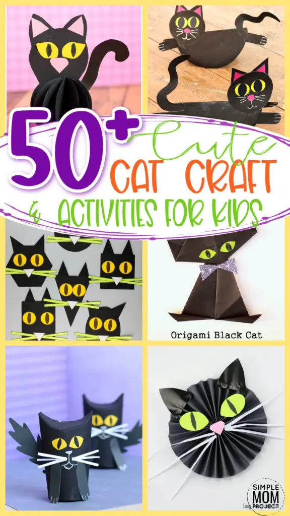 Cat Craft and Activities easy crafts for kids in a fun way for those that have a love of little cats some even black cat crafts 48