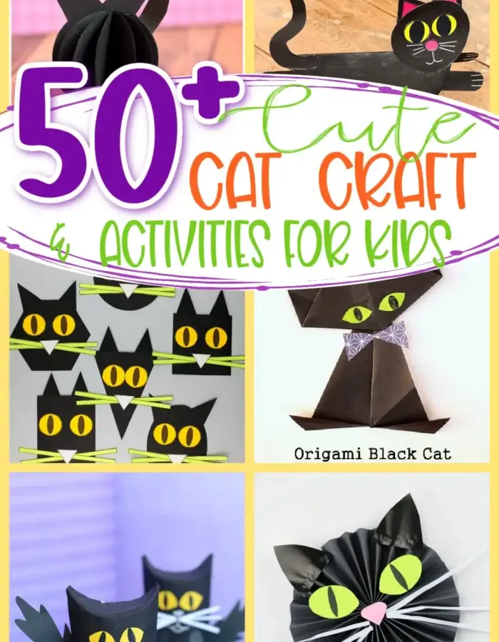 Cat Craft and Activities easy crafts for kids in a fun way for those that have a love of little cats some even black cat crafts 48