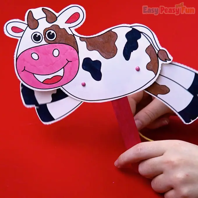 Cute Cow Crafts and cow Activity to build fine motor skills farm crafts farm theme kindergartner, kids, elementary, toddler 11