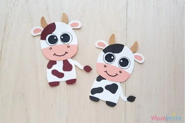 Cute Cow Crafts and cow Activity to build fine motor skills farm crafts farm theme kindergartner, kids, elementary, toddler 20