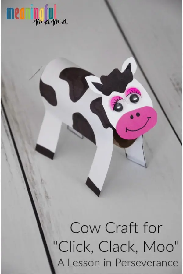 Cute Cow Crafts and cow Activity to build fine motor skills farm crafts farm theme kindergartner, kids, elementary, toddler 26